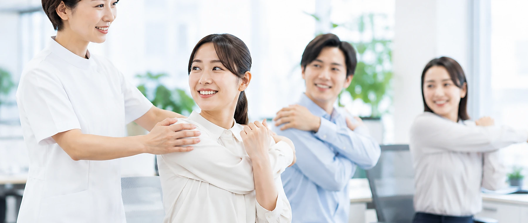 企業全体で健康づくりに取り組むイメージ
